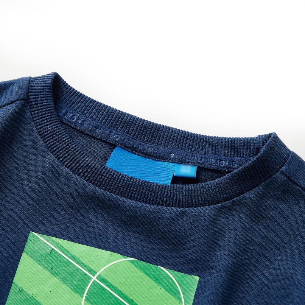 Kindershirt met lange mouwen 116 marineblauw is nu te koop bij PeponiXL, paradijselijk wonen!