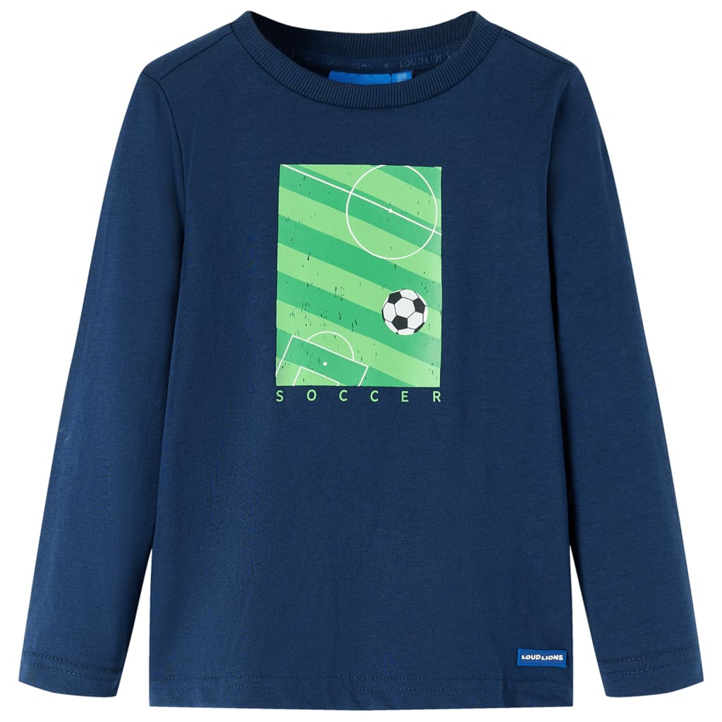 Kindershirt met lange mouwen 128 marineblauw is nu te koop bij PeponiXL, paradijselijk wonen!