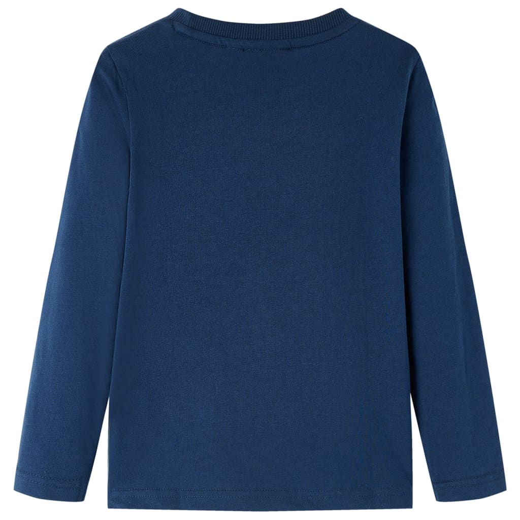 Kindershirt met lange mouwen 128 marineblauw is nu te koop bij PeponiXL, paradijselijk wonen!
