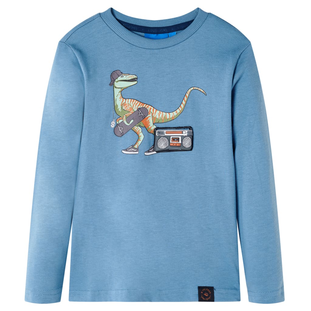 Kindershirt met lange mouwen 92 medium blauw is nu te koop bij PeponiXL, paradijselijk wonen!