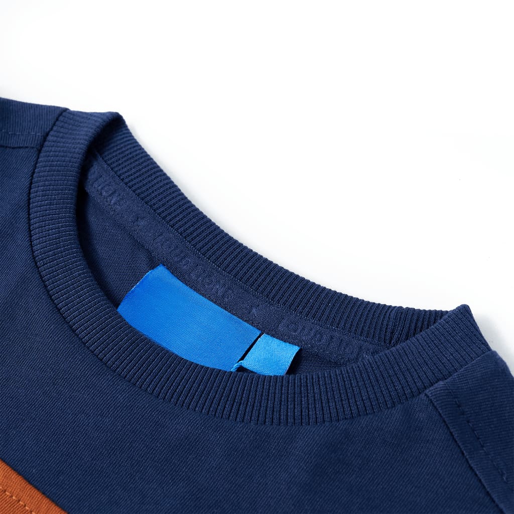 Kindershirt met lange mouwen 116 marineblauw is nu te koop bij PeponiXL, paradijselijk wonen!