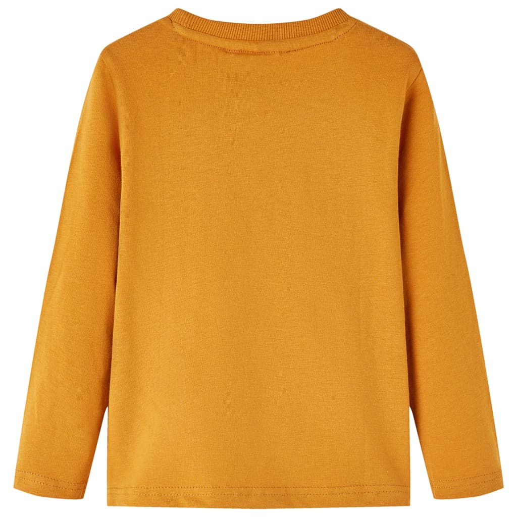 Kindershirt met lange mouwen 92 donkerokerkleurig is nu te koop bij PeponiXL, paradijselijk wonen!
