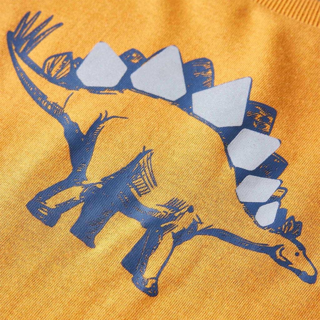 Kindershirt met lange mouwen 104 donkerokerkleurig is nu te koop bij PeponiXL, paradijselijk wonen!