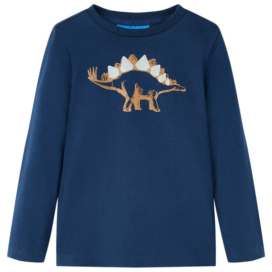 Kindershirt met lange mouwen 104 marineblauw is nu te koop bij PeponiXL, paradijselijk wonen!
