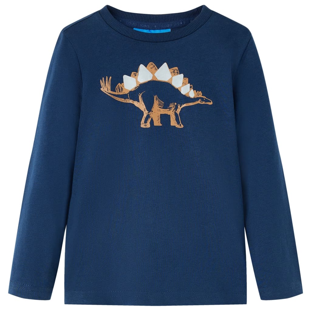 Kindershirt met lange mouwen 116 marineblauw is nu te koop bij PeponiXL, paradijselijk wonen!