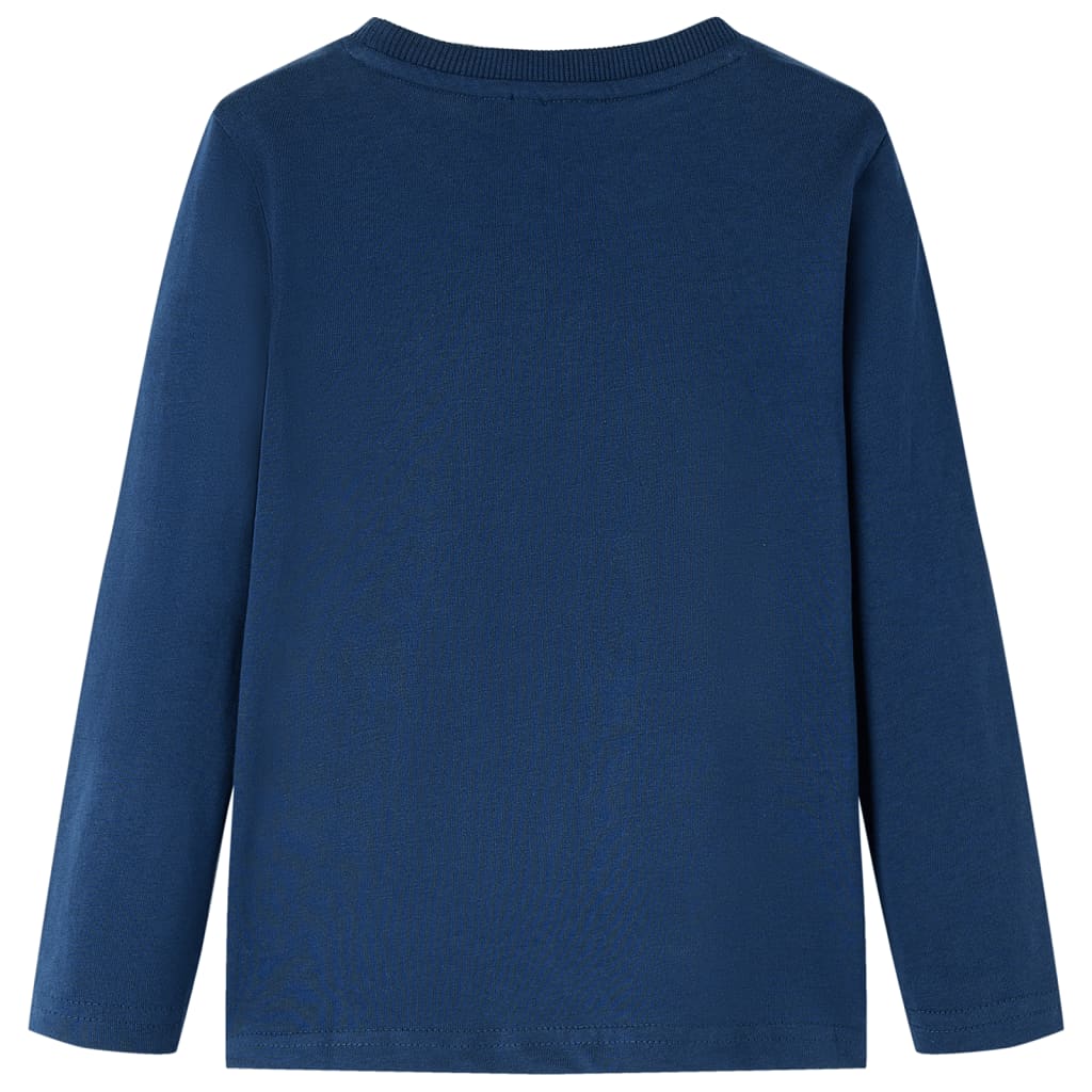 Kindershirt met lange mouwen 116 marineblauw is nu te koop bij PeponiXL, paradijselijk wonen!