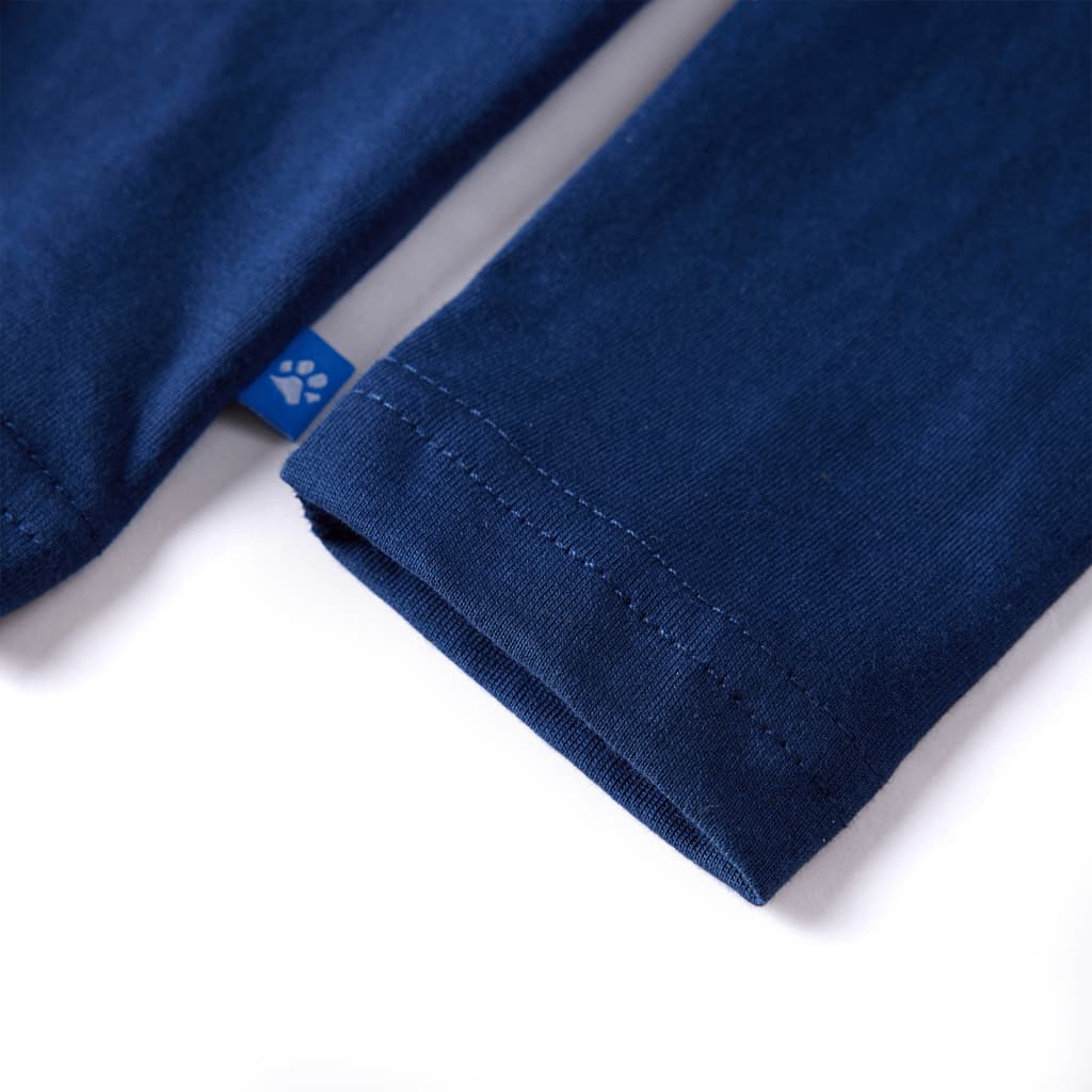 Kindershirt met lange mouwen 116 marineblauw is nu te koop bij PeponiXL, paradijselijk wonen!