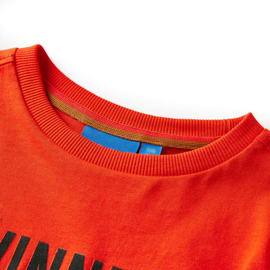 Kindershirt met lange mouwen 104 felroranje is nu te koop bij PeponiXL, paradijselijk wonen!