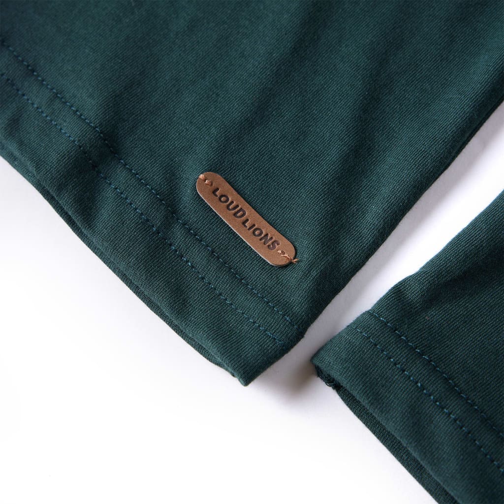 Kindershirt met lange mouwen 116 donkergroen is nu te koop bij PeponiXL, paradijselijk wonen!