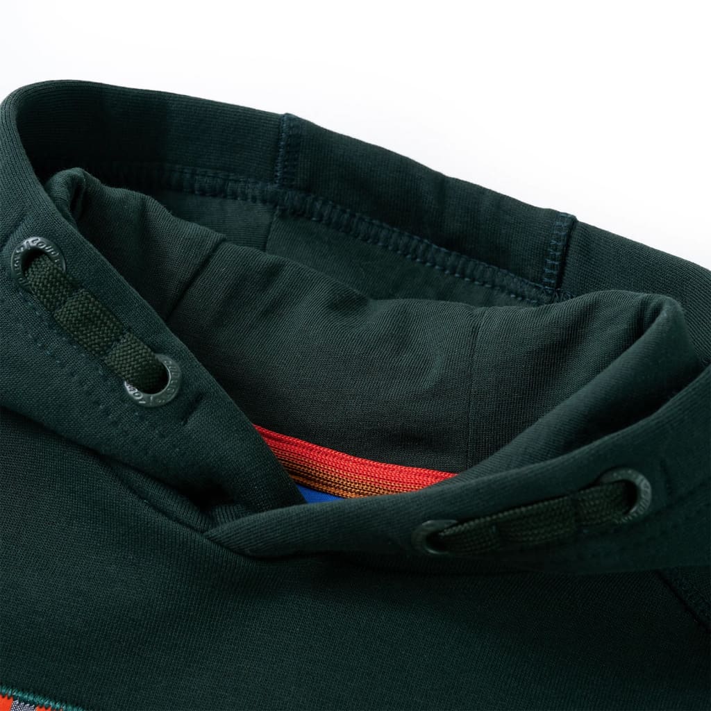 Kindertrui met capuchon 128 donkergroen is nu te koop bij PeponiXL, paradijselijk wonen!