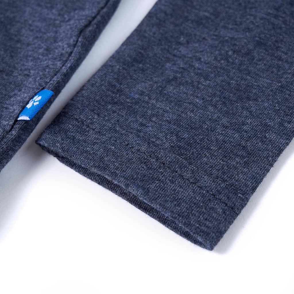 Kindershirt met lange mouwen 128 gemêleerd donkerblauw is nu te koop bij PeponiXL, paradijselijk wonen!