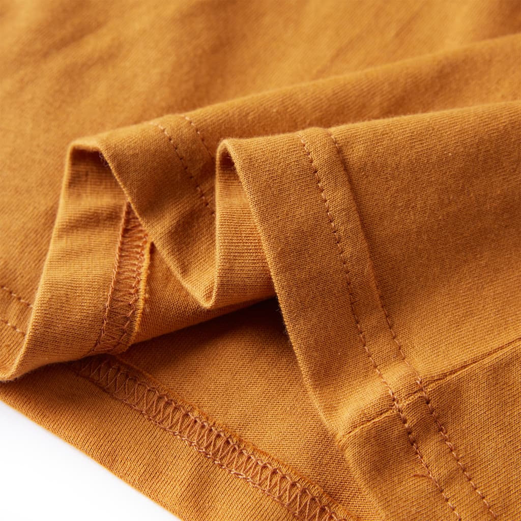 Kindershirt met lange mouwen 116 donkerokerkleurig is nu te koop bij PeponiXL, paradijselijk wonen!