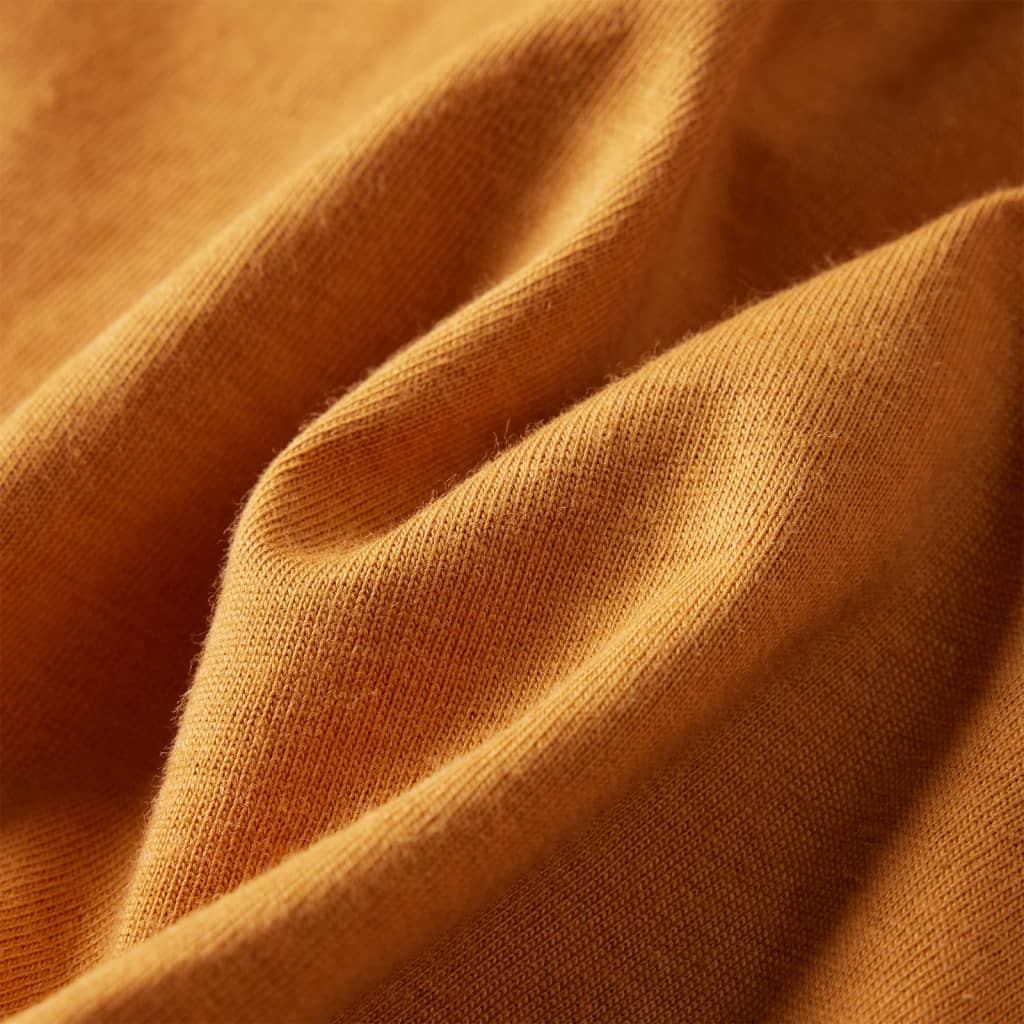 Kindershirt met lange mouwen 116 donkerokerkleurig is nu te koop bij PeponiXL, paradijselijk wonen!