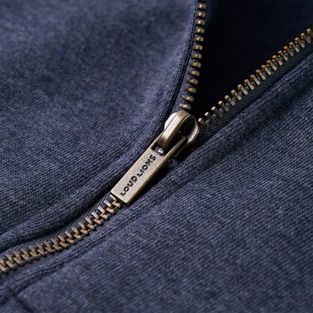 Kindervest met capuchon en rits 92 gemêleerd donkerblauw is nu te koop bij PeponiXL, paradijselijk wonen!