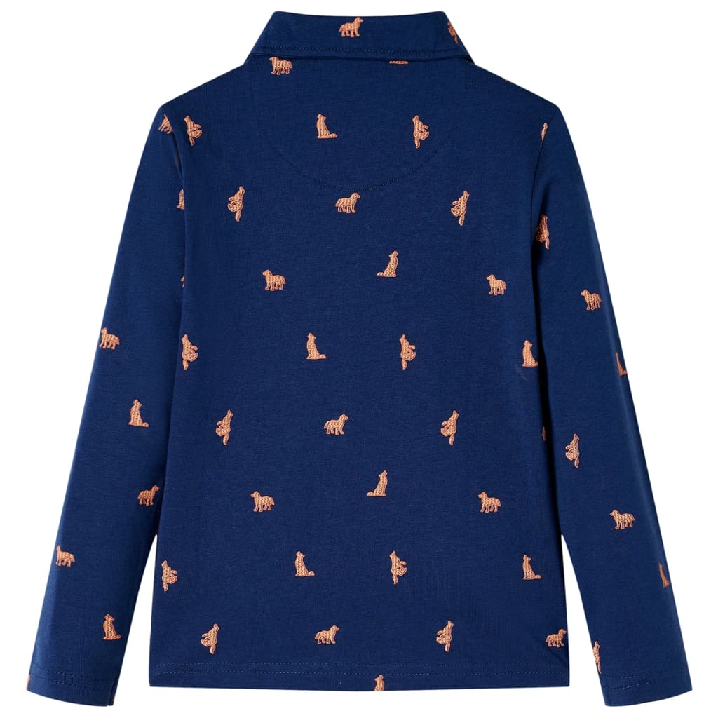 Kindershirt 116 marineblauw is nu te koop bij PeponiXL, paradijselijk wonen!