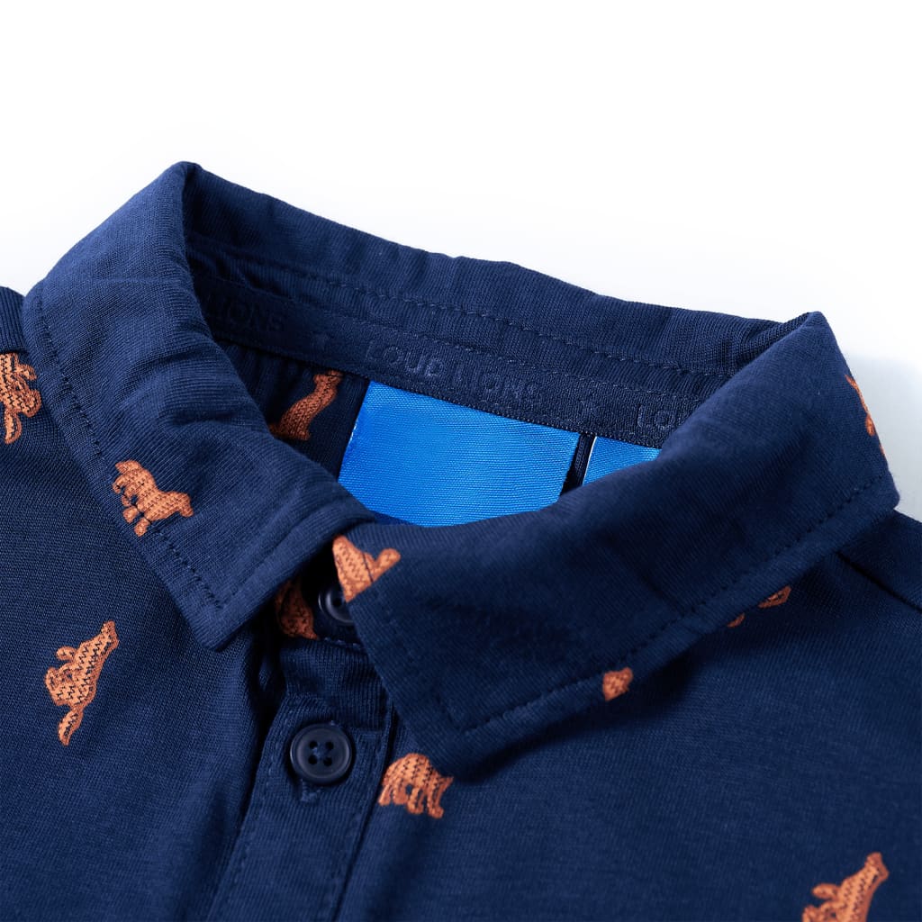 Kindershirt 116 marineblauw is nu te koop bij PeponiXL, paradijselijk wonen!