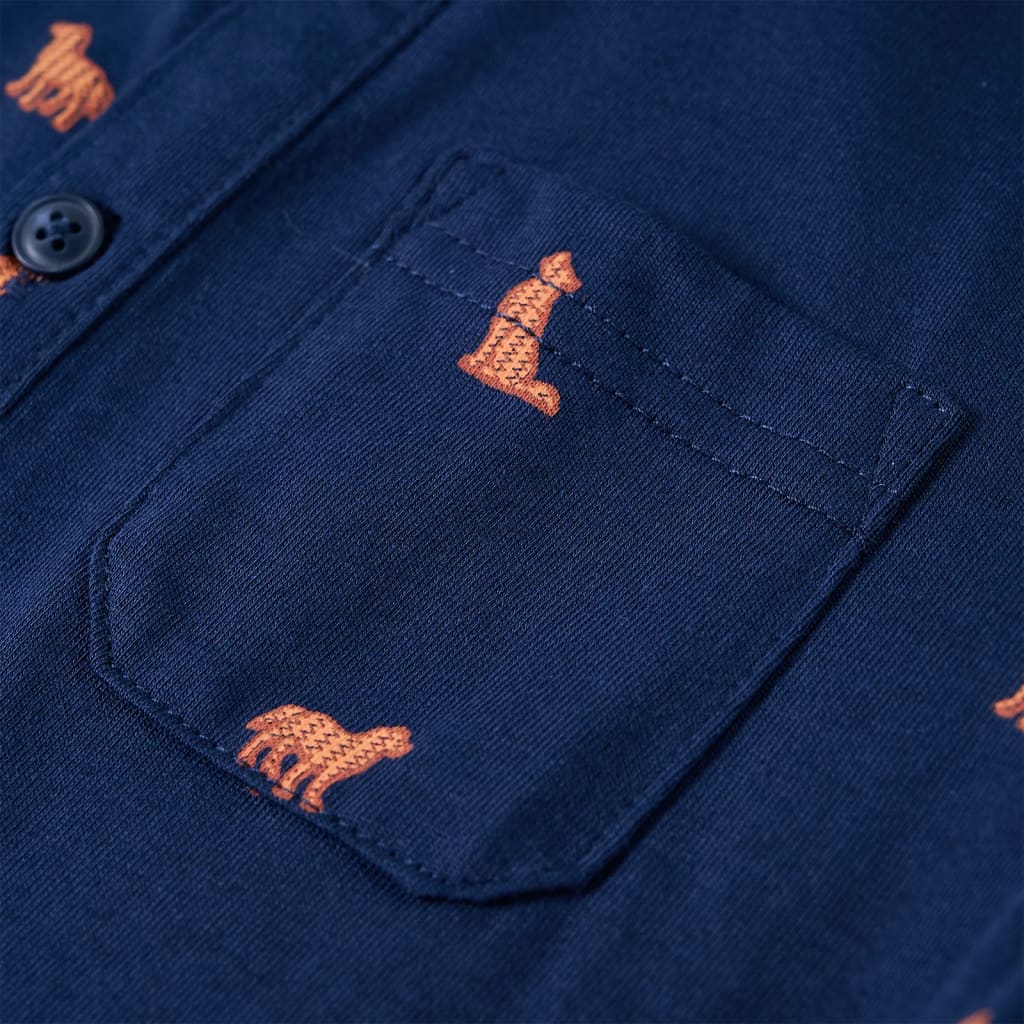 Kindershirt 116 marineblauw is nu te koop bij PeponiXL, paradijselijk wonen!