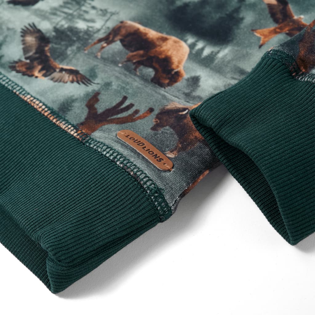 Kindertrui 116 donkergroen is nu te koop bij PeponiXL, paradijselijk wonen!