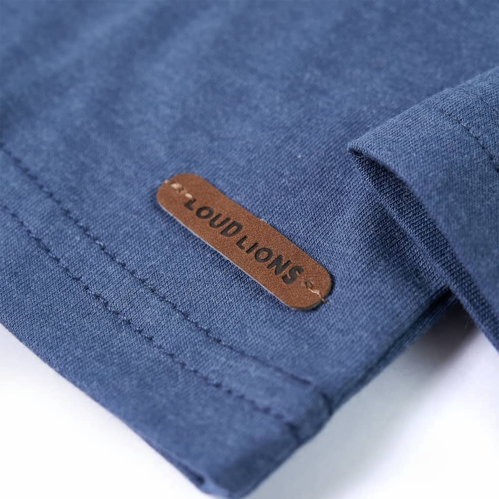 Kindershirt met lange mouwen 116 gemêleerd blauw is nu te koop bij PeponiXL, paradijselijk wonen!