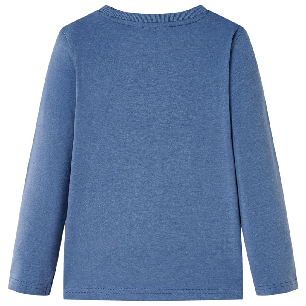 Kindershirt met lange mouwen 140 gemêleerd blauw is nu te koop bij PeponiXL, paradijselijk wonen!