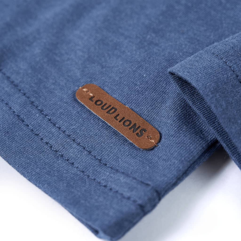 Kindershirt met lange mouwen 140 gemêleerd blauw is nu te koop bij PeponiXL, paradijselijk wonen!