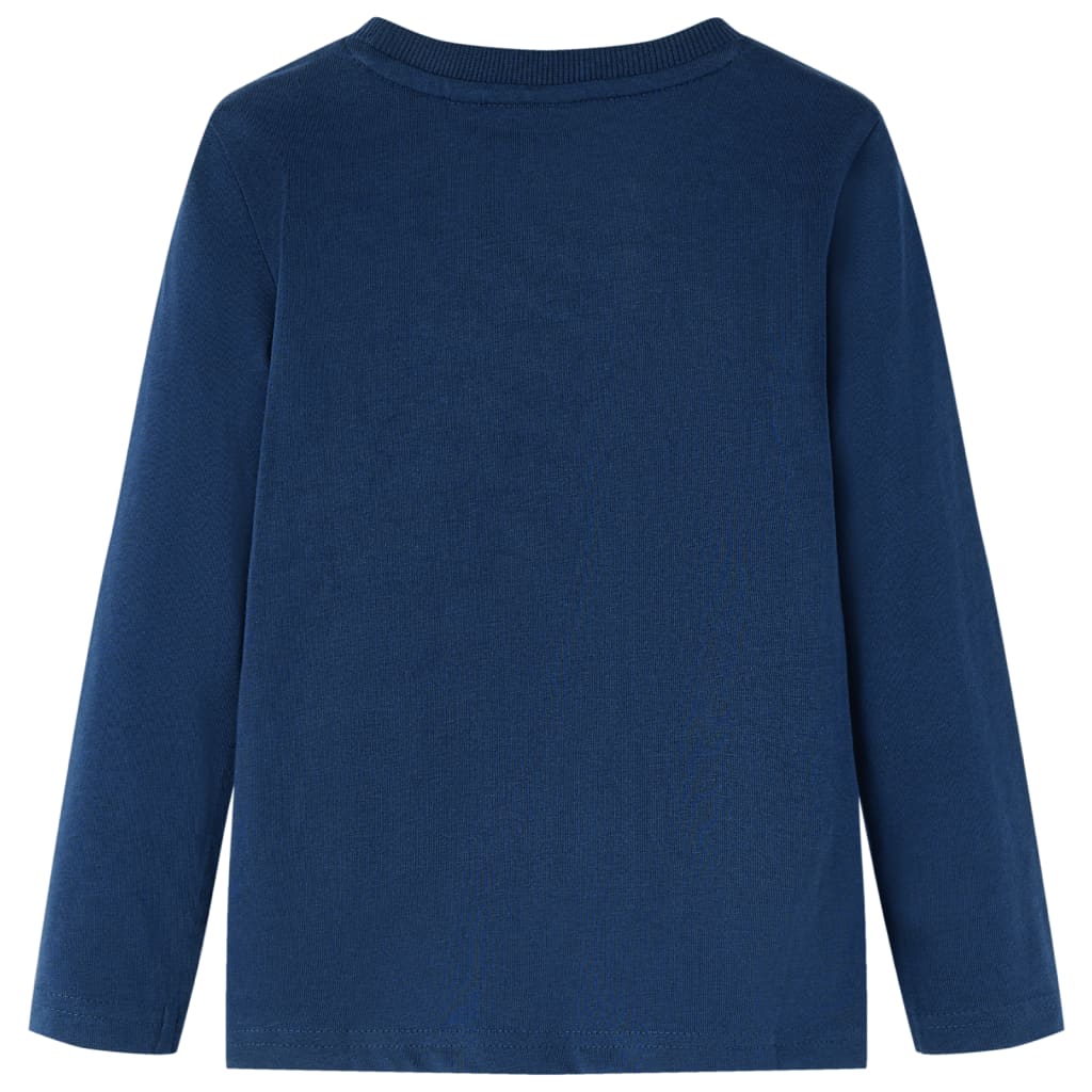 Kindershirt met lange mouwen 116 marineblauw is nu te koop bij PeponiXL, paradijselijk wonen!