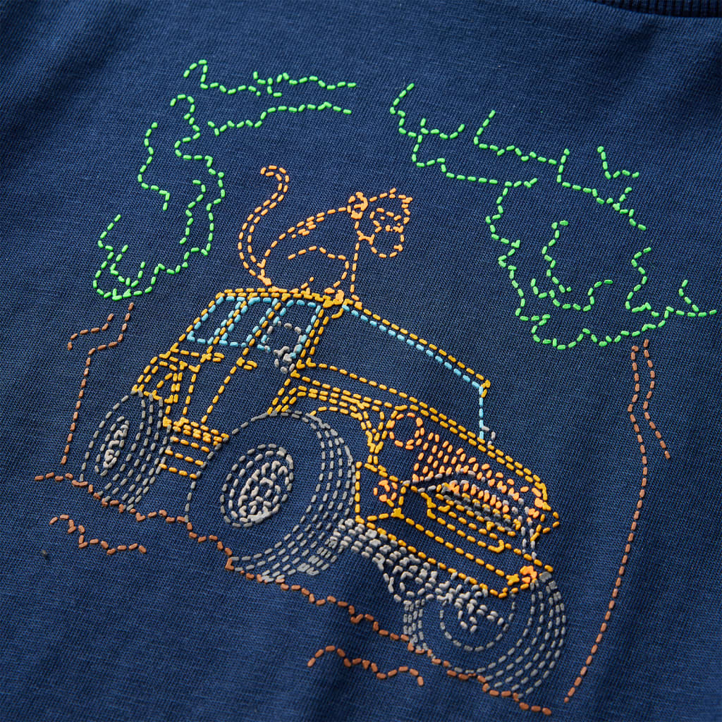 Kindershirt met lange mouwen 128 marineblauw is nu te koop bij PeponiXL, paradijselijk wonen!