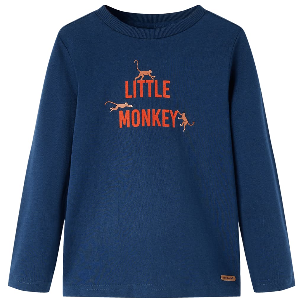 Kindershirt met lange mouwen 116 marineblauw is nu te koop bij PeponiXL, paradijselijk wonen!