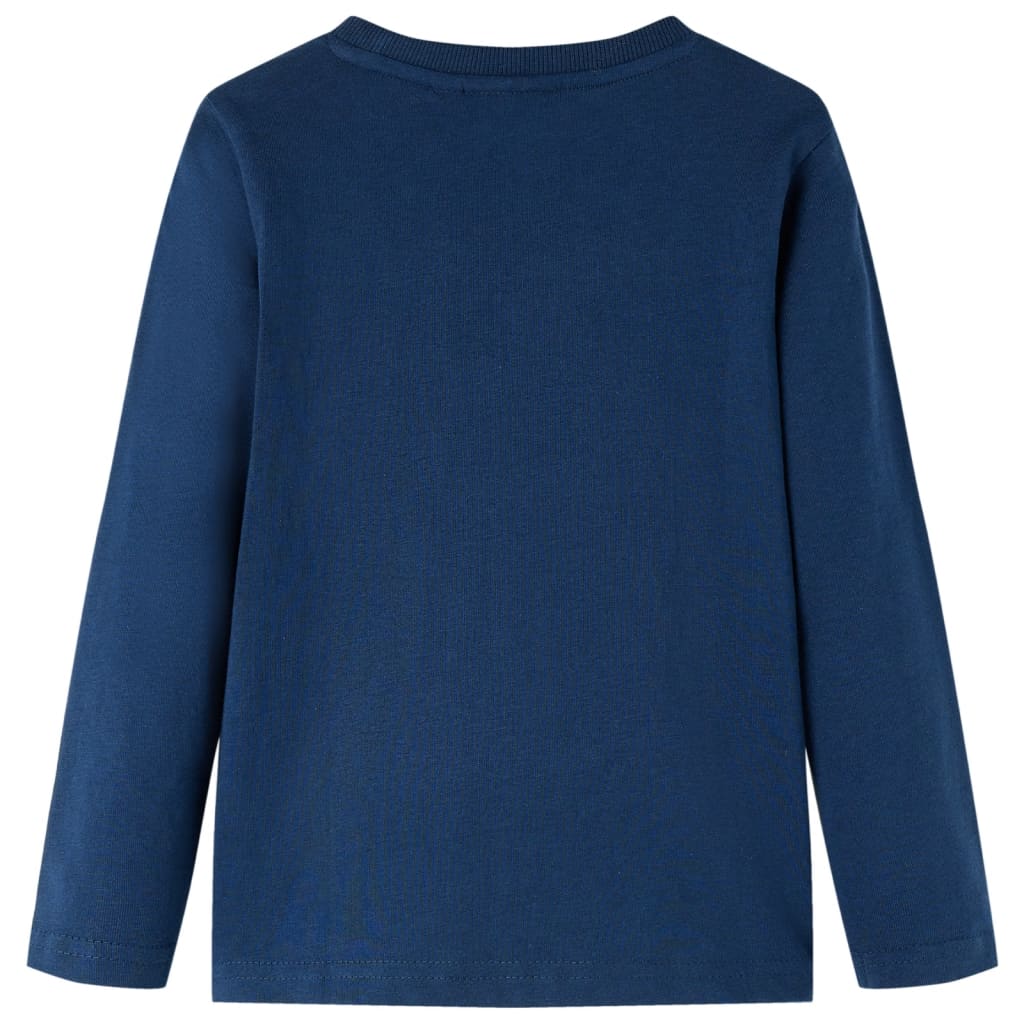 Kindershirt met lange mouwen 116 marineblauw is nu te koop bij PeponiXL, paradijselijk wonen!