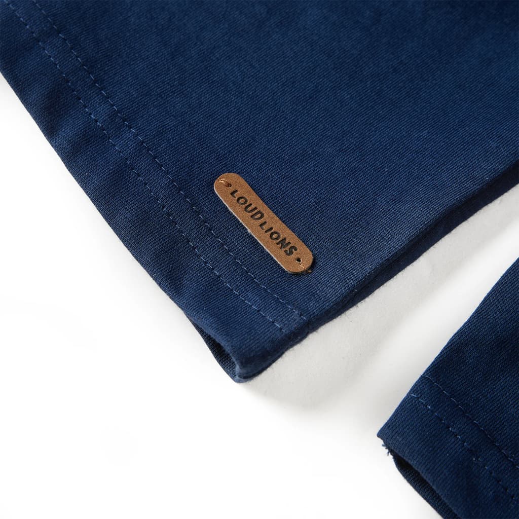 Kindershirt met lange mouwen 116 marineblauw is nu te koop bij PeponiXL, paradijselijk wonen!