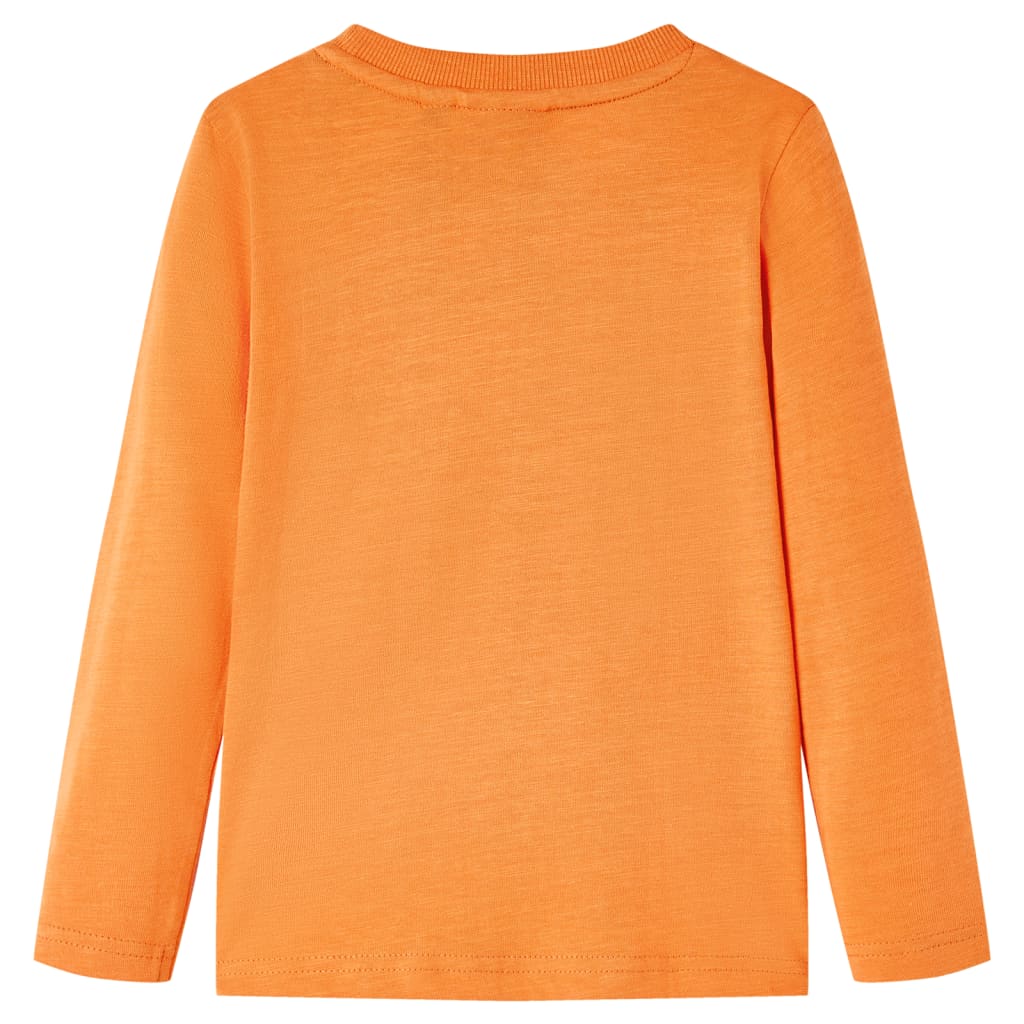 Kindershirt met lange mouwen 116 donkeroranje is nu te koop bij PeponiXL, paradijselijk wonen!