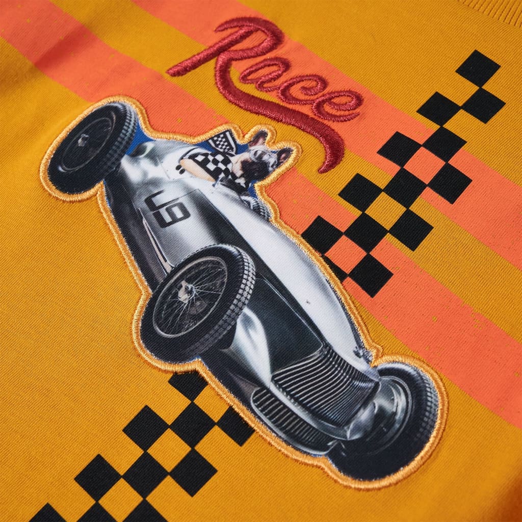 Kindershirt met lange mouwen 116 okerkleurig is nu te koop bij PeponiXL, paradijselijk wonen!