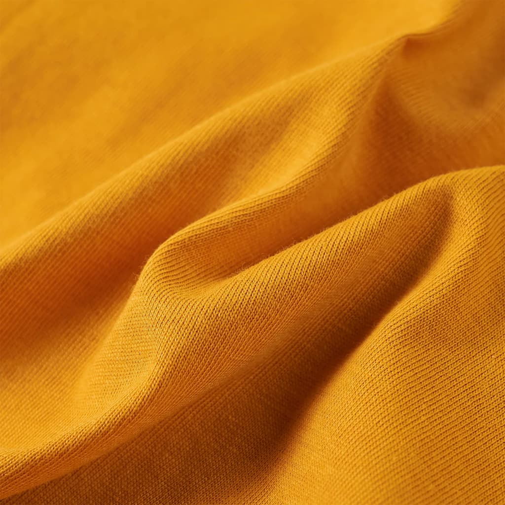 Kindershirt met lange mouwen 116 okerkleurig is nu te koop bij PeponiXL, paradijselijk wonen!