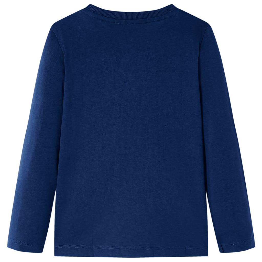 Kindershirt met lange mouwen 116 marineblauw is nu te koop bij PeponiXL, paradijselijk wonen!