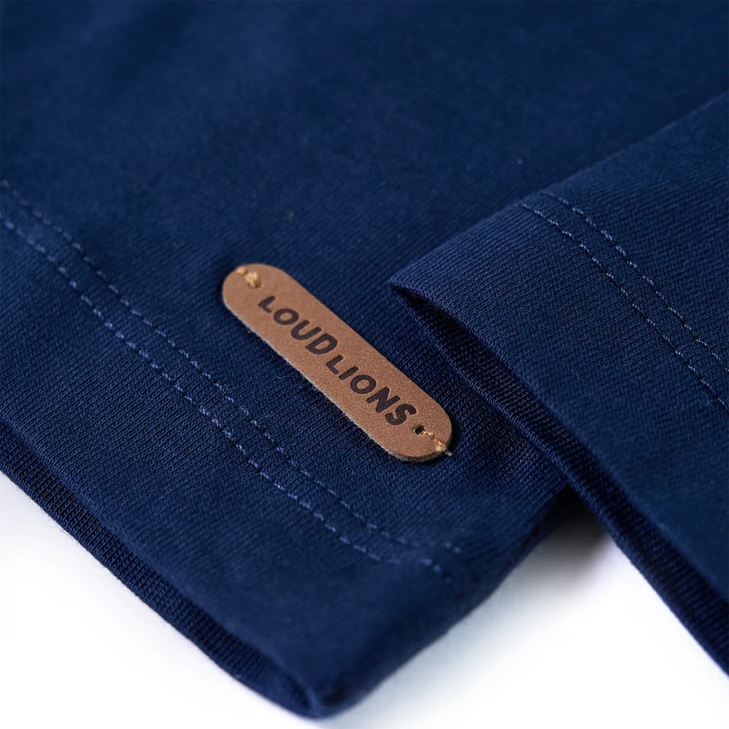 Kindershirt met lange mouwen 128 marineblauw is nu te koop bij PeponiXL, paradijselijk wonen!
