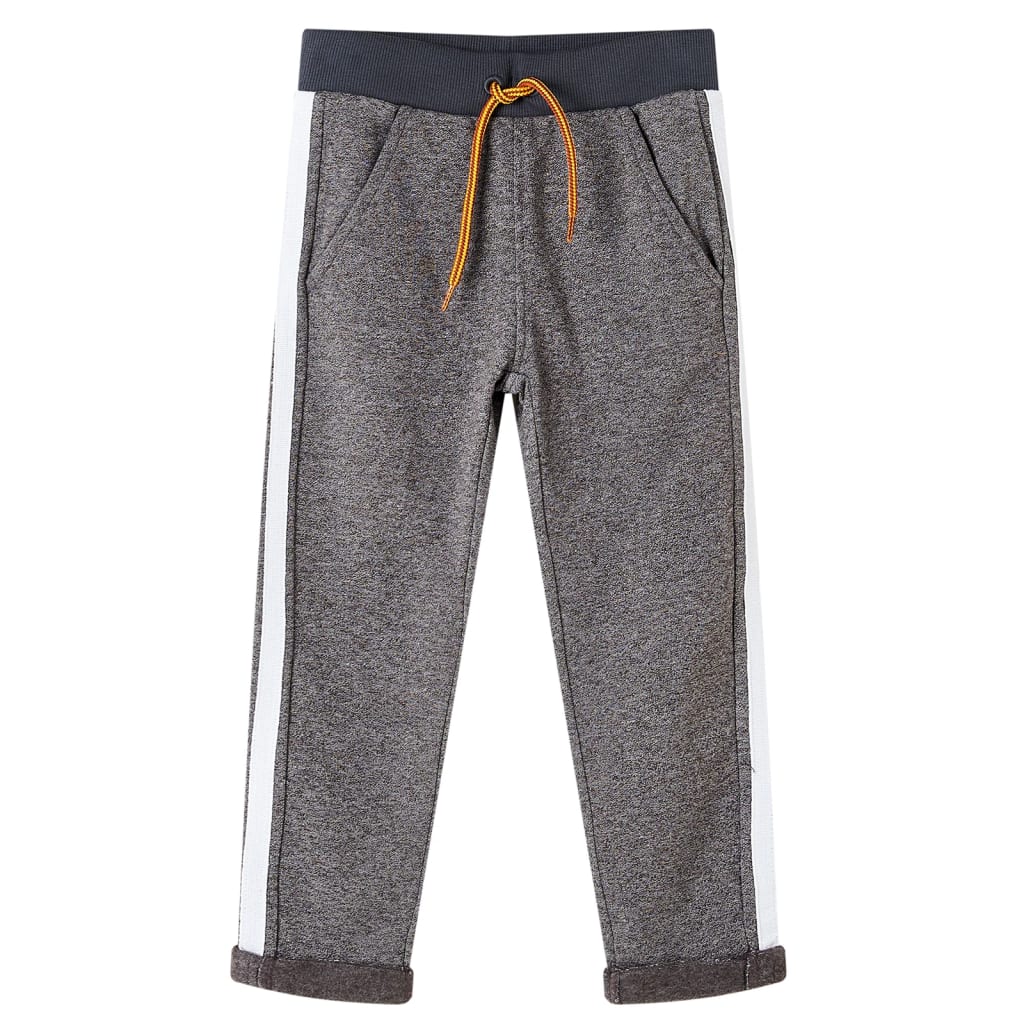 Kinderjoggingbroek 104 gemêleerd donkergrijs is nu te koop bij PeponiXL, paradijselijk wonen!