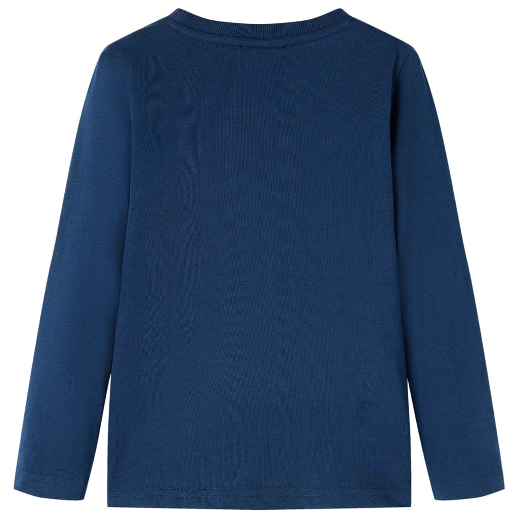 Kindershirt met lange mouwen 128 marineblauw is nu te koop bij PeponiXL, paradijselijk wonen!