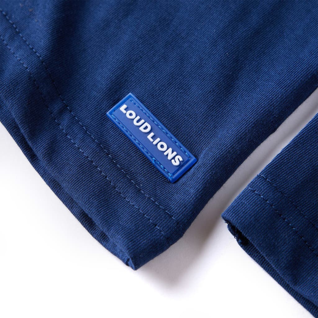 Kindershirt met lange mouwen 128 marineblauw is nu te koop bij PeponiXL, paradijselijk wonen!
