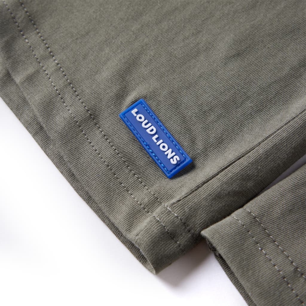 Kindershirt met lange mouwen 92 kakikleurig is nu te koop bij PeponiXL, paradijselijk wonen!