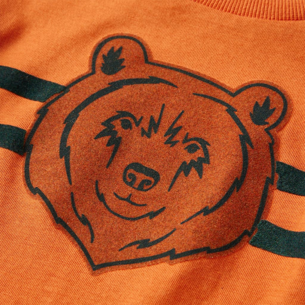 Kindershirt met lange mouwen 92 donkeroranje is nu te koop bij PeponiXL, paradijselijk wonen!