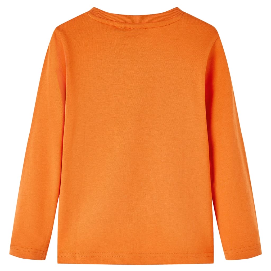 Kindershirt met lange mouwen 128 donkeroranje is nu te koop bij PeponiXL, paradijselijk wonen!