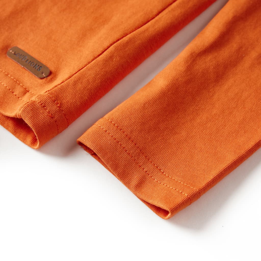 Kindershirt met lange mouwen 128 donkeroranje is nu te koop bij PeponiXL, paradijselijk wonen!