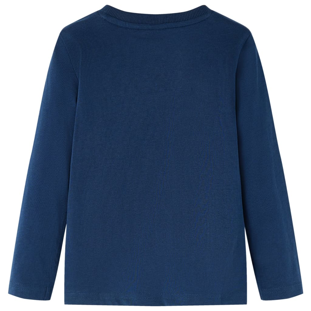 Kindershirt met lange mouwen 92 marineblauw is nu te koop bij PeponiXL, paradijselijk wonen!