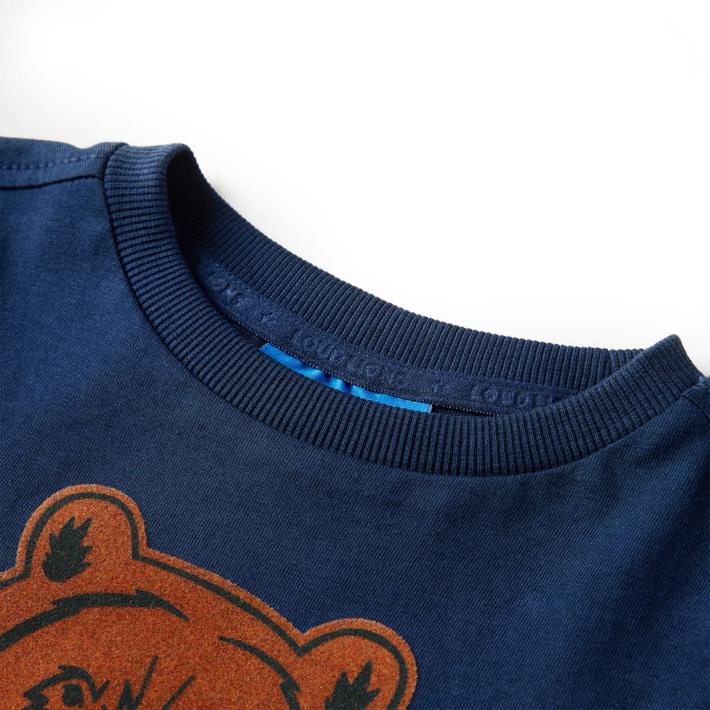 Kindershirt met lange mouwen 92 marineblauw is nu te koop bij PeponiXL, paradijselijk wonen!