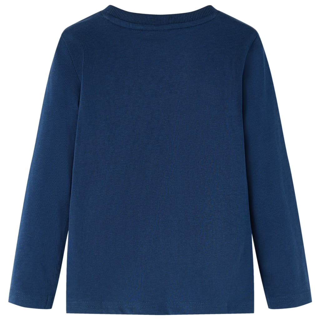 Kindershirt met lange mouwen 104 marineblauw is nu te koop bij PeponiXL, paradijselijk wonen!