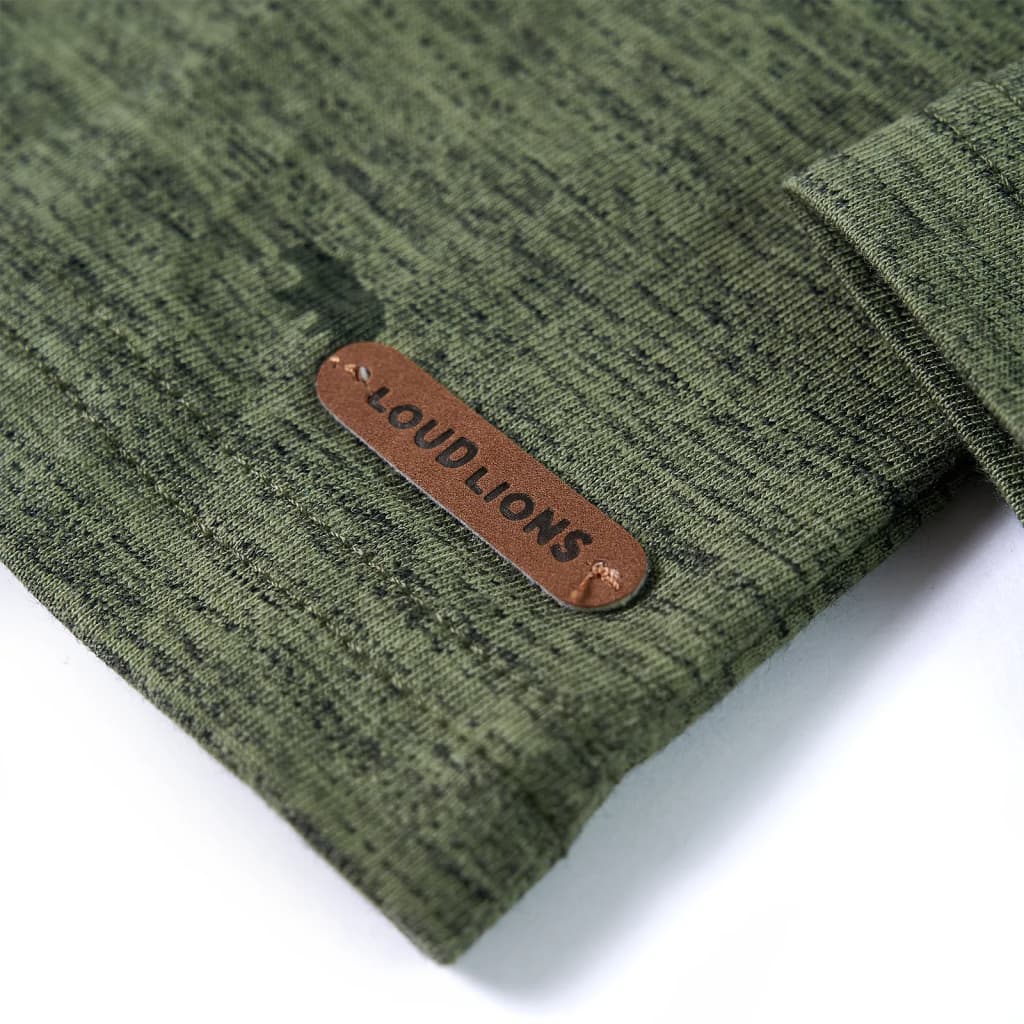 Kindershirt 116 gemêleerd kakikleurig is nu te koop bij PeponiXL, paradijselijk wonen!