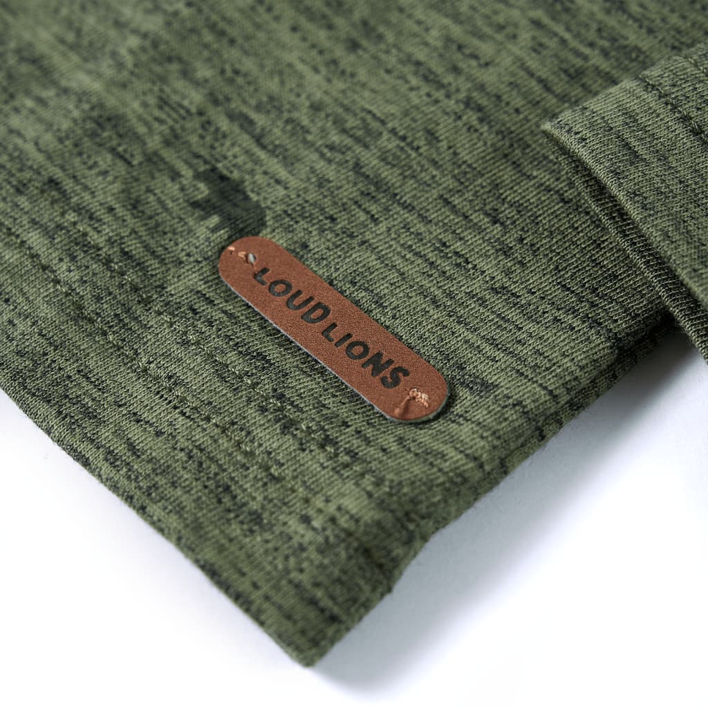 Kindershirt 140 gemêleerd kakikleurig is nu te koop bij PeponiXL, paradijselijk wonen!