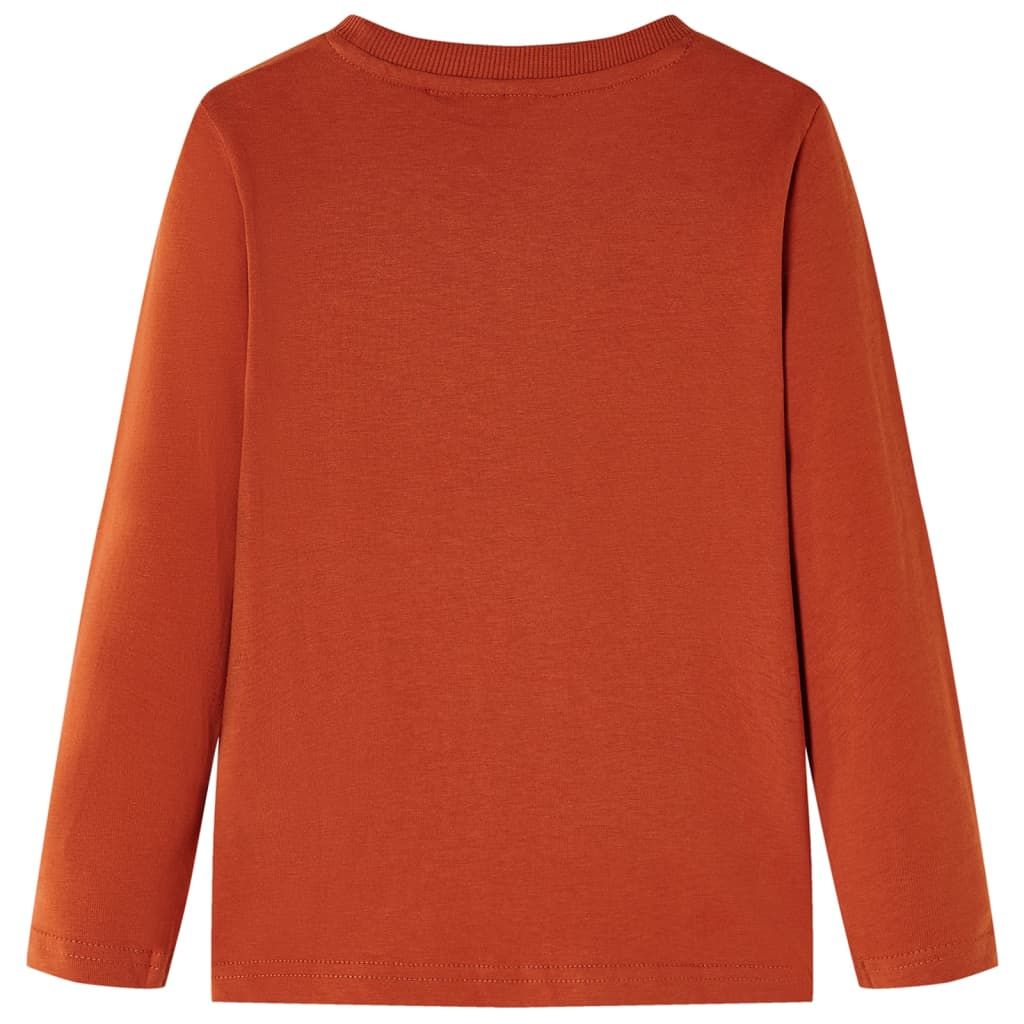 Kindershirt met lange mouwen 104 lichtroestkleurig is nu te koop bij PeponiXL, paradijselijk wonen!