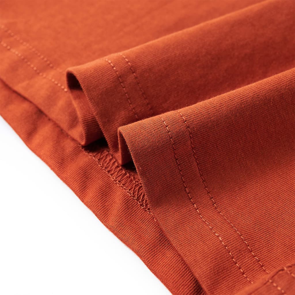 Kindershirt met lange mouwen 104 lichtroestkleurig is nu te koop bij PeponiXL, paradijselijk wonen!