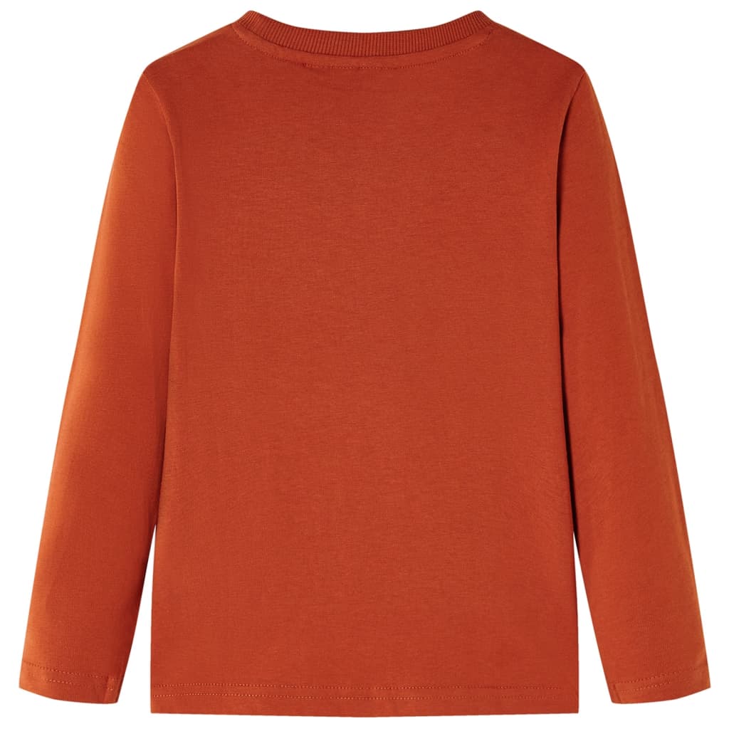Kindershirt met lange mouwen 128 lichtroestkleurig is nu te koop bij PeponiXL, paradijselijk wonen!